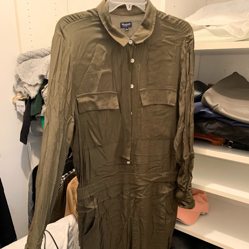 Army green romper